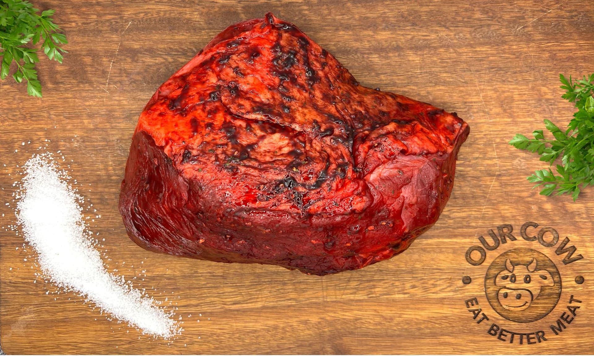 Grass Fed Port Wine, Herb & Garlic Beef Roast