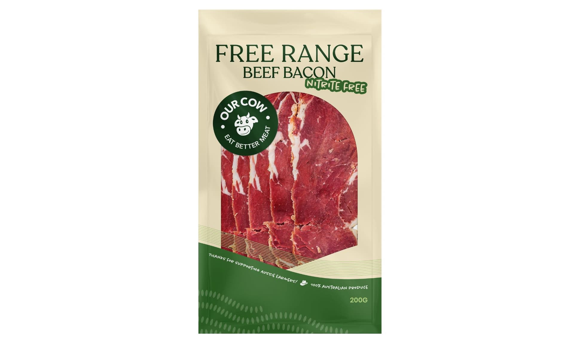 Nitrite Free, Grass Fed Beef Bacon