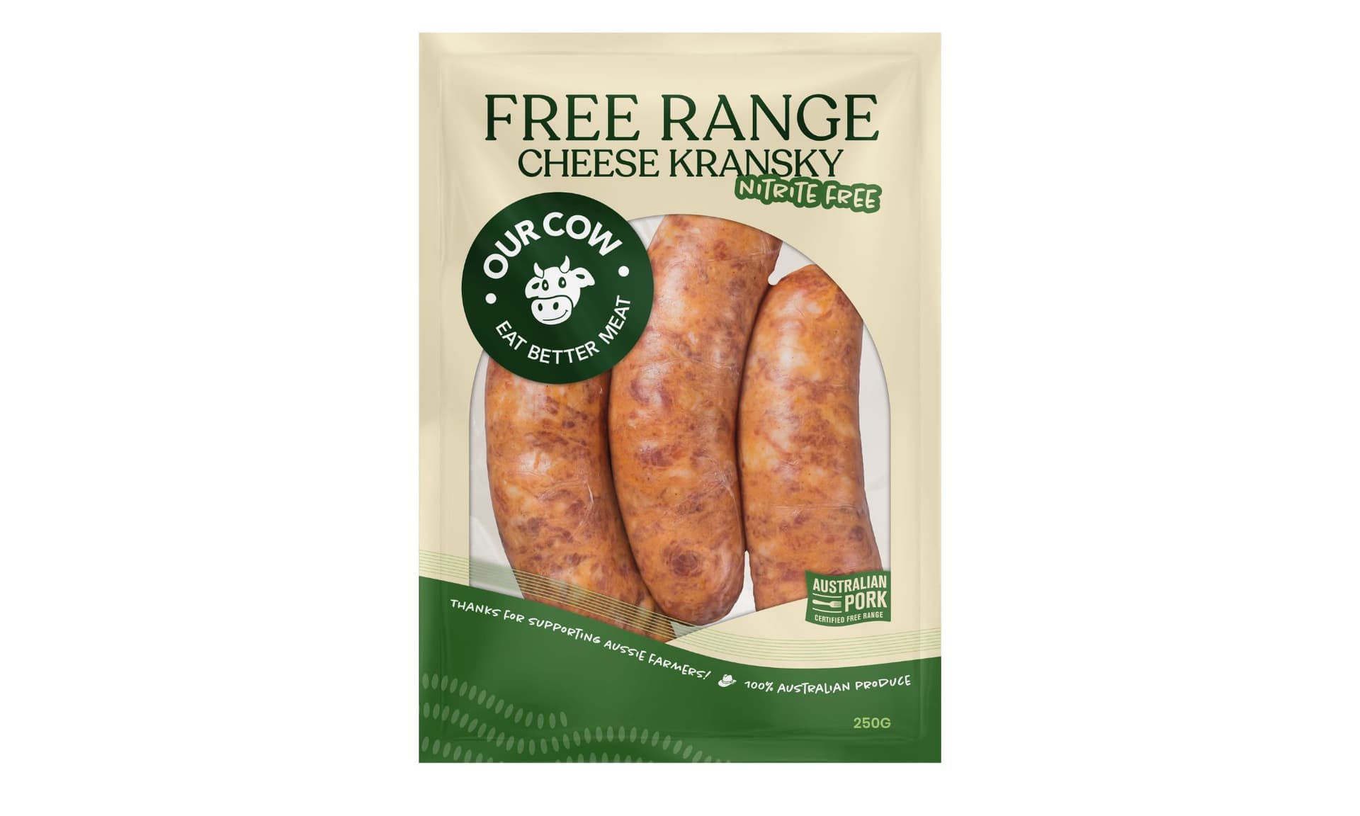 Nitrite Free, Free Range Cheese Kransky