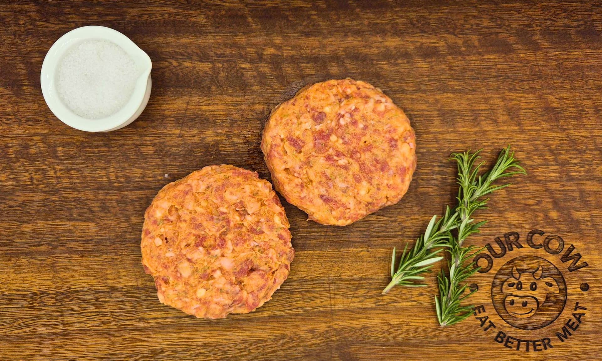 2 Lamb, Mint & Rosemary Burger Patties